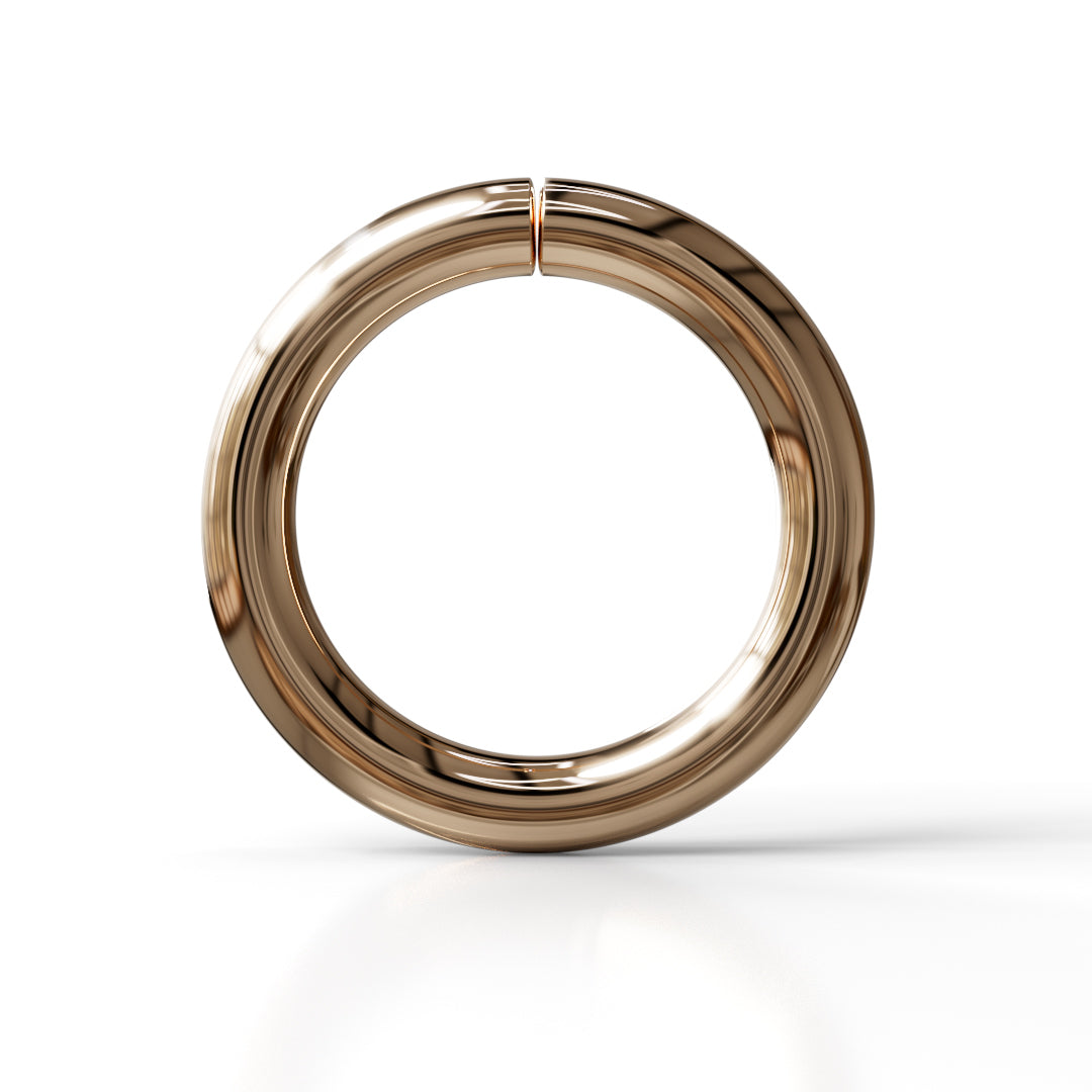 14 Gauge Seamless Ring Hoop - 14k, 18k Gold (Y, W or R), Platinum or Sterling Silver