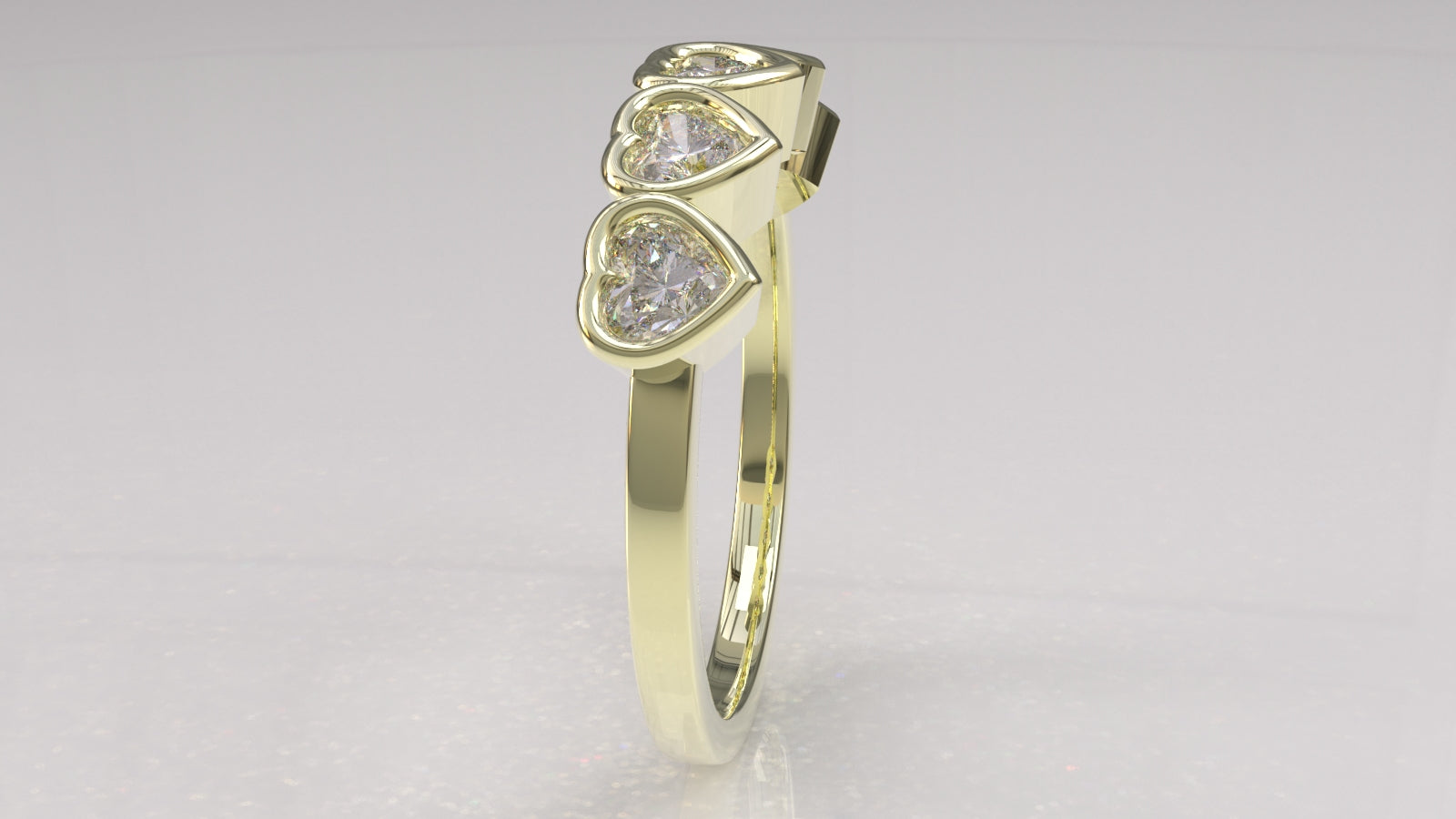 0.75ctw Diamond 5 Heart Ring - 14k, 18k (Y, W, or R), Platinum, Palladium