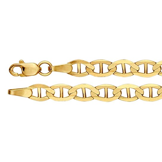 4.5mm Diamond-Cut Anchor Chain 20" - 14k Yellow Gold