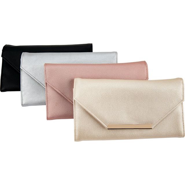 Leatherette Jewelry Clutch - Pink, Black, Cream or Silver