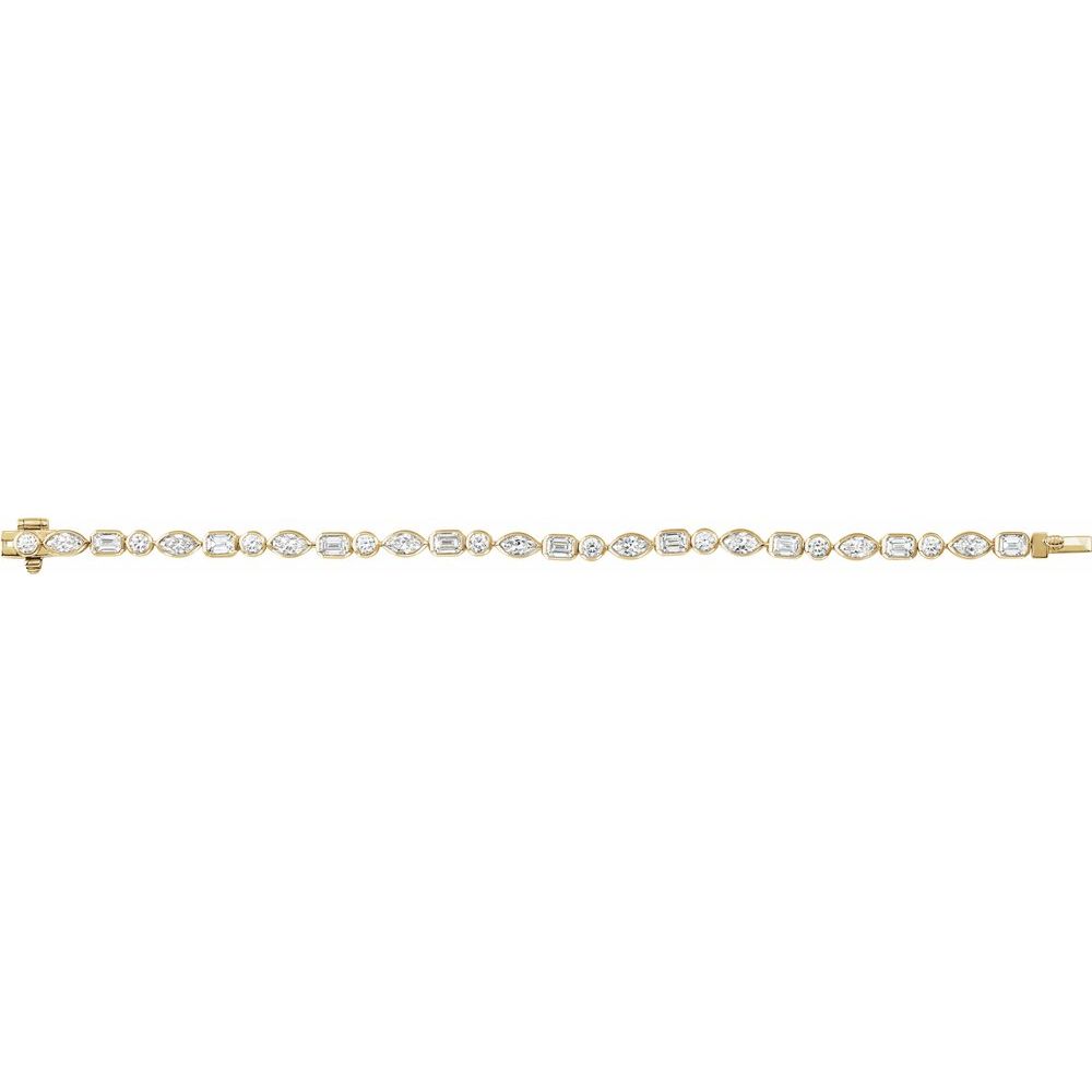 7 1/8 CTW Lab-Grown Diamond 7" Line Tennis Bracelet - 14k Gold (Yellow, White or Rose)