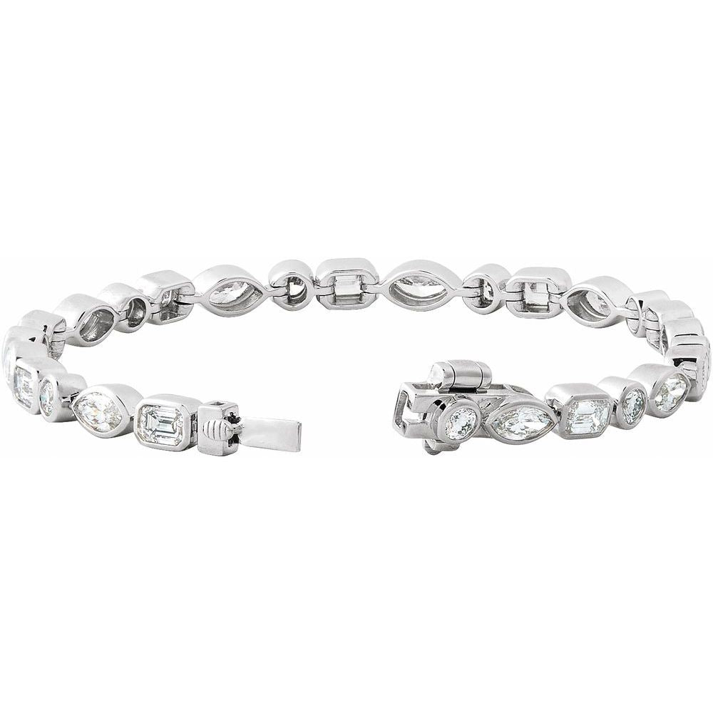 7 1/8 CTW Lab-Grown Diamond 7" Line Tennis Bracelet - 14k Gold (Yellow, White or Rose)