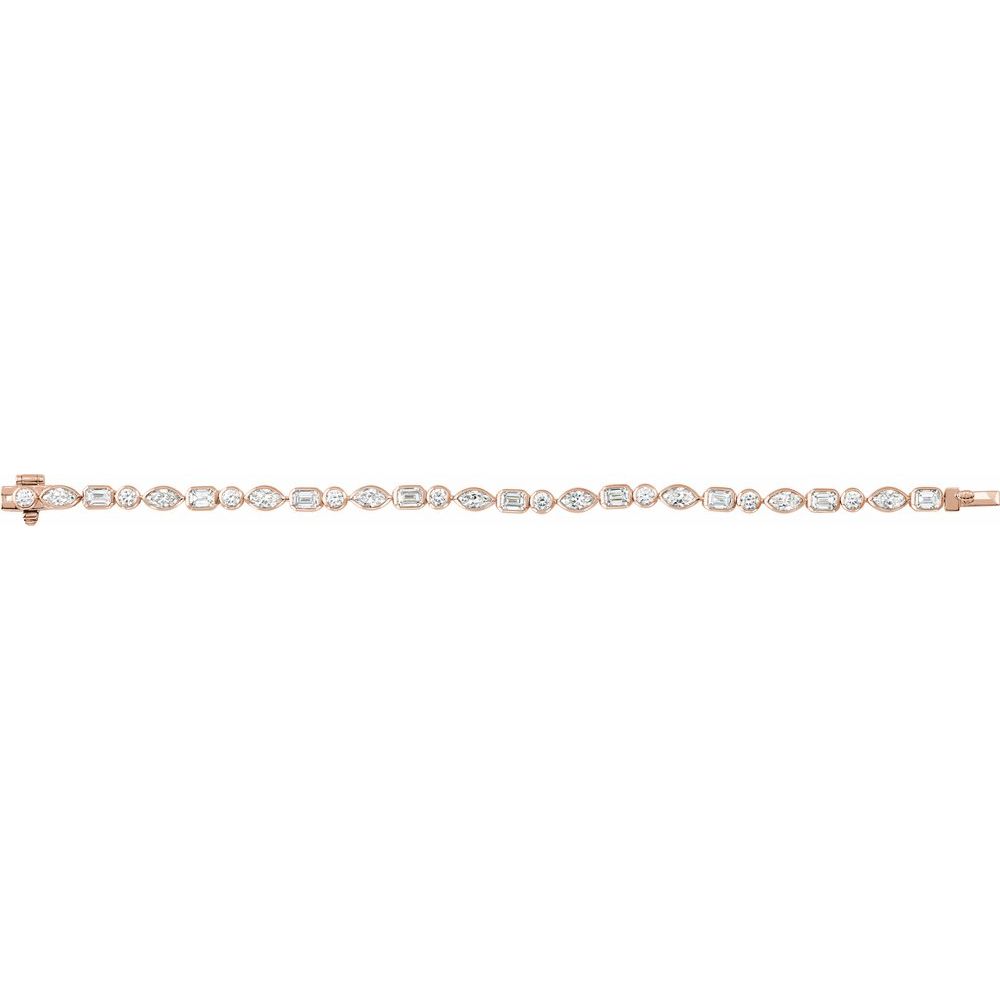 7 1/8 CTW Lab-Grown Diamond 7" Line Tennis Bracelet - 14k Gold (Yellow, White or Rose)