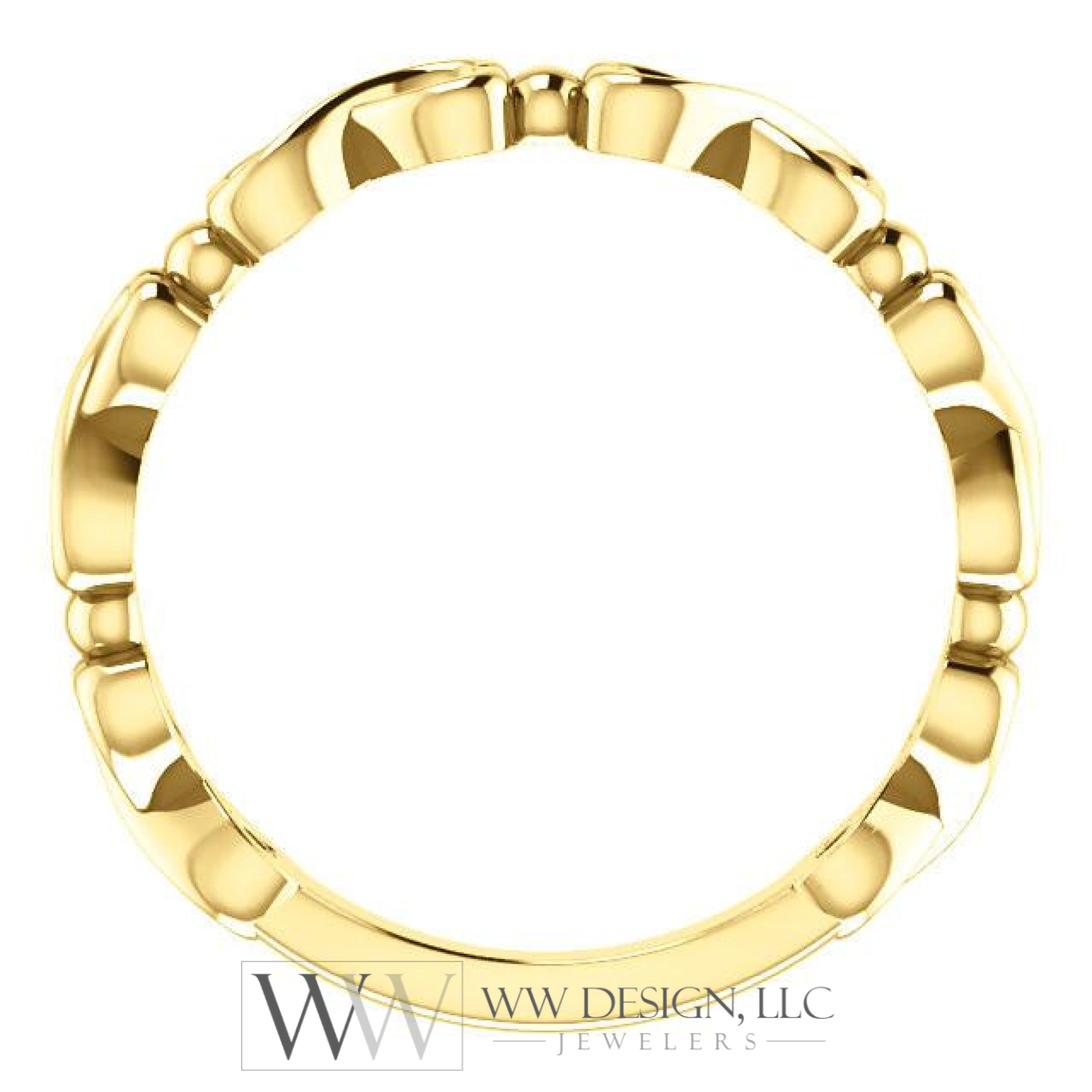 Infinity-Inspired Heart Ring - 14k Gold (Y, W or R), Platinum, Sterling Silver