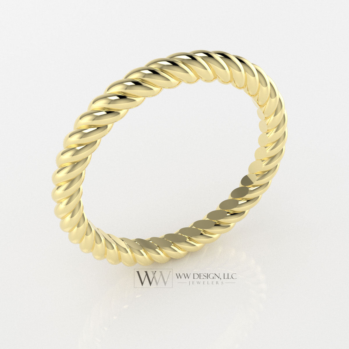 2mm Rope Ring Wedding Band Unisex Men Woman 10k 14k 18k 22k Gold Platinum Palladium Sterling Silver Shiny Minimalist Stacking Active Restock requests: 0
