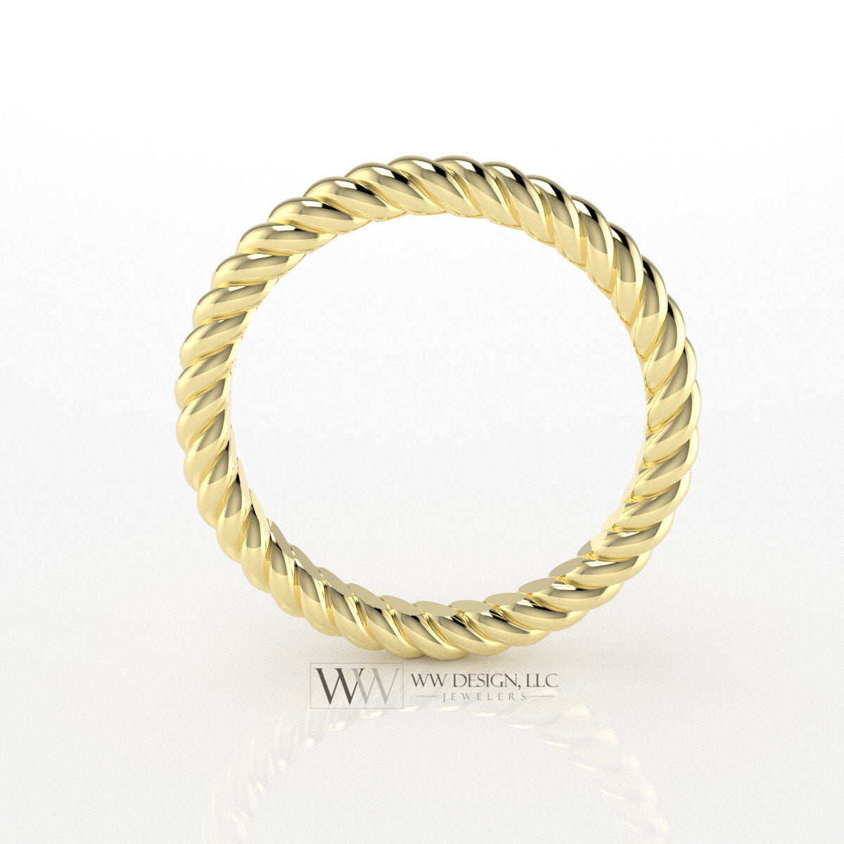 2mm Rope Ring Wedding Band Unisex Men Woman 10k 14k 18k 22k Gold Platinum Palladium Sterling Silver Shiny Minimalist Stacking Active Restock requests: 0