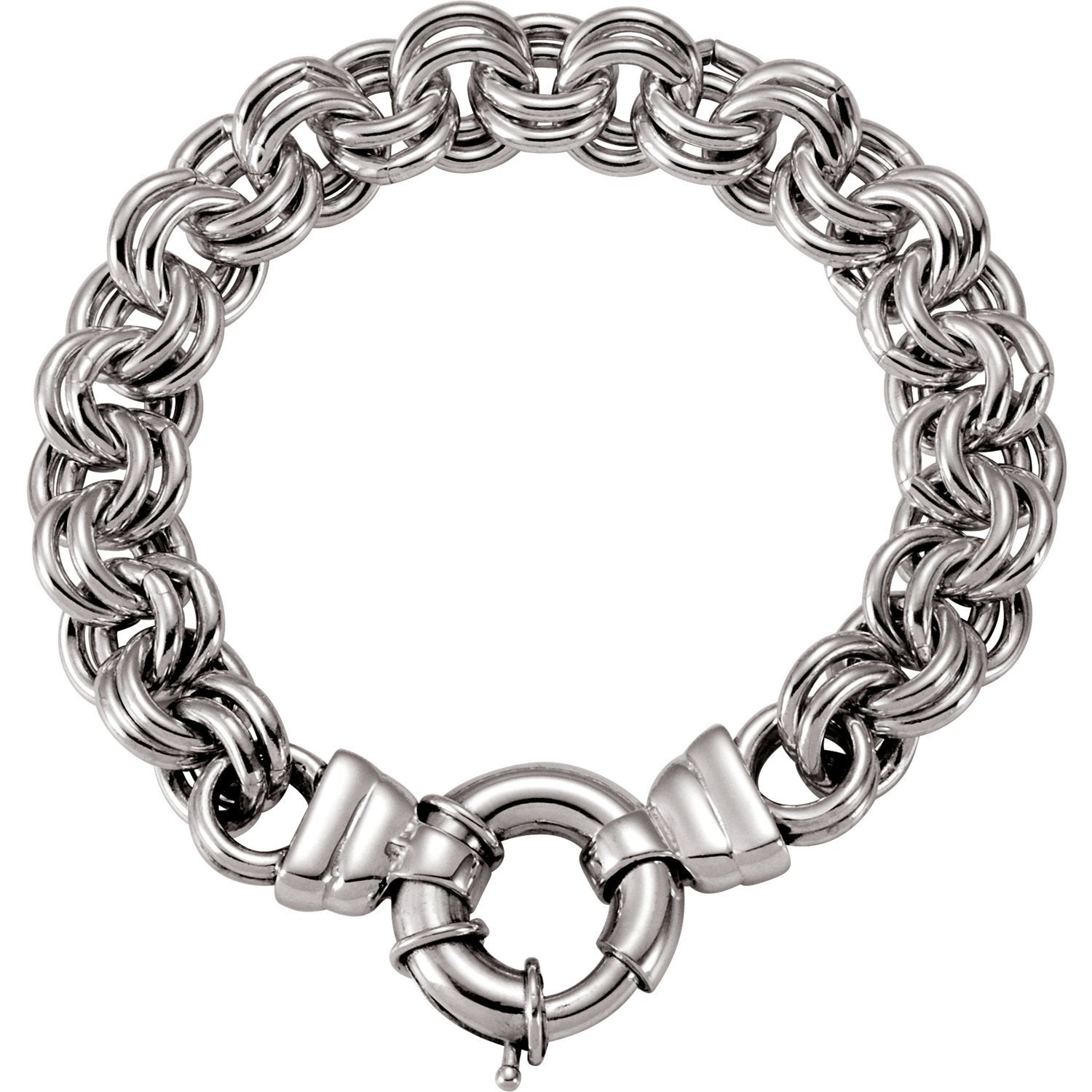 Solid Double Cable 8" Bracelet - Sterling Silver