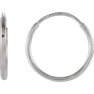 Endless Huggie Hoop Earrings - 14k Gold (Y, W or R) or Sterling Silver