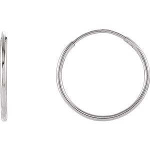 Endless Huggie Hoop Earrings - 14k Gold (Y, W or R) or Sterling Silver
