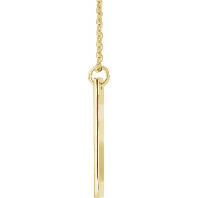 0.03 CTW Diamond Bar Cross 18" Necklace
- 14k Gold (Y, W or R), Sterling Silver