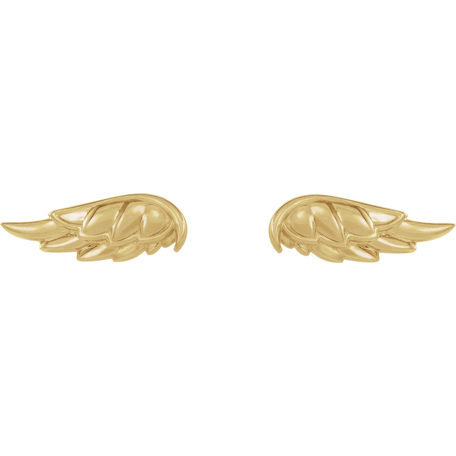 Angel Wing Earrings - 14K Gold (Y, R OR W), Platinum, or Sterling Silver
