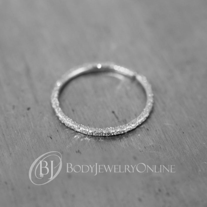 20 gauge Sparkly Diamond Cut Seamless Ring Hoop 14k, 18k, 22k, 24k G