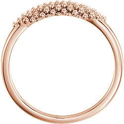 Beaded Ring - Sterling Silver, 14k Gold (Y, W or R), Platinum