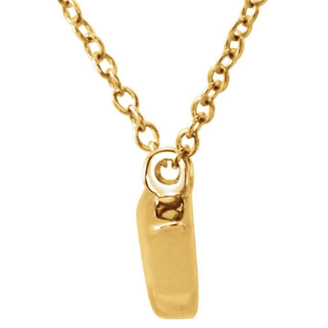 Arrow Necklace 16"-18"- 14k Gold (Y, W or R), or Sterling Silver