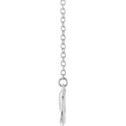 Infinity Necklace 16-18" - 14k Gold (Y, R, or W) or Sterling Silver
