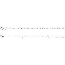 Double Heart Chain Slide Necklace 16"-18" Adjustable - 14k Gold (Y, W or R), Sterling Silver