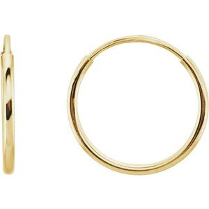 Endless Huggie Hoop Earrings - 14k Gold (Y, W or R) or Sterling Silver