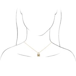 1/2 CTW Diamond Pad Lock 16-18" Necklace - 14k Gold (Y, W or R), or Platinum, Sterling Silver wwdesignjewelers.com