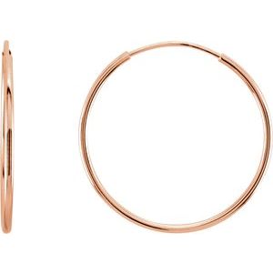 Endless Huggie Hoop Earrings - 14k Gold (Y, W or R) or Sterling Silver
