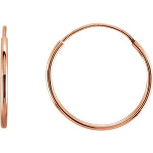 Endless Huggie Hoop Earrings - 14k Gold (Y, W or R) or Sterling Silver