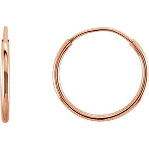 Endless Huggie Hoop Earrings - 14k Gold (Y, W or R) or Sterling Silver