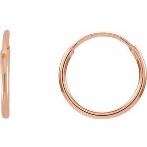 Endless Huggie Hoop Earrings - 14k Gold (Y, W or R) or Sterling Silver