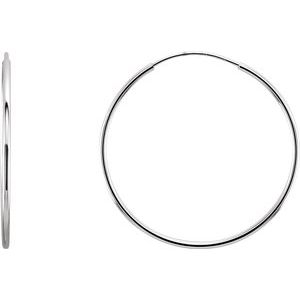 Endless Huggie Hoop Earrings - 14k Gold (Y, W or R) or Sterling Silver