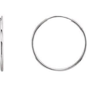 Endless Huggie Hoop Earrings - 14k Gold (Y, W or R) or Sterling Silver
