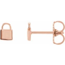 Pad Lock Earrings - 14K Gold (Y, R OR W), Platinum, or Sterling Silver wwdesignjewelers.com