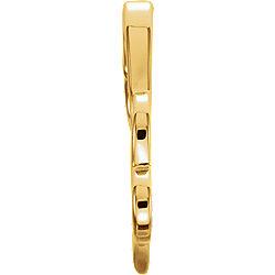 Double Heart Chain Slide Necklace 16"-18" Adjustable - 14k Gold (Y, W or R), Sterling Silver