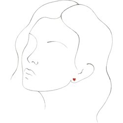 White Enameled Heart Earrings - 14K Gold (Y, R or W) or Sterling Silver