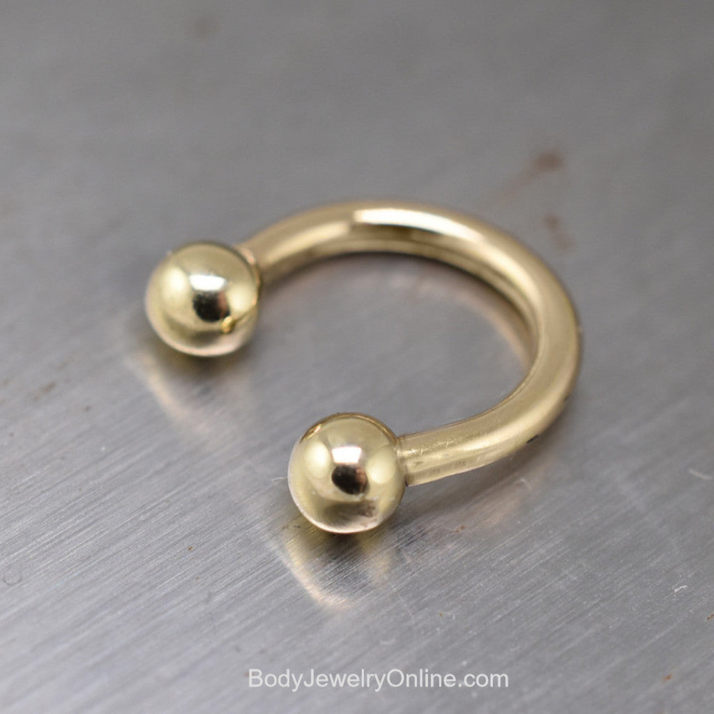 14k Gold Septum Horseshoe Ring
