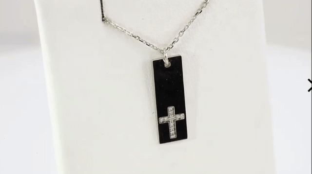 0.03 CTW Diamond Bar Cross 18" Necklace
- 14k Gold (Y, W or R), Sterling Silver