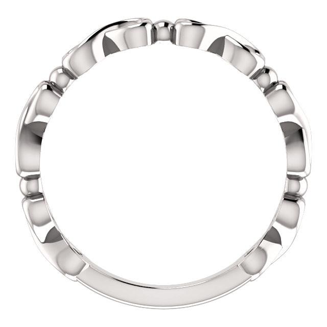 Infinity-Inspired Heart Ring - 14k Gold (Y, W or R), Platinum, Sterling Silver