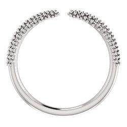 Beaded Negative Space Ring - Sterling Silver, 14k Gold (Y, W or R), Platinum