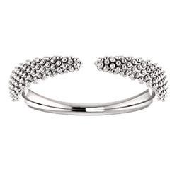 Beaded Negative Space Ring - Sterling Silver, 14k Gold (Y, W or R), Platinum
