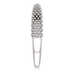 Beaded Negative Space Ring - Sterling Silver, 14k Gold (Y, W or R), Platinum