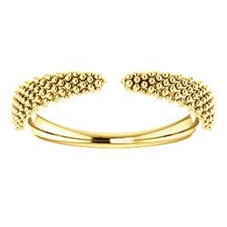 Beaded Negative Space Ring - Sterling Silver, 14k Gold (Y, W or R), Platinum
