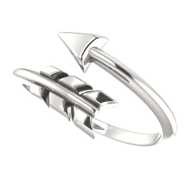 Negative Space Arrow Ring - Sterling Silver, 14k Gold (Y, W or R), Platinum