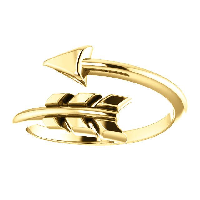 Negative Space Arrow Ring - Sterling Silver, 14k Gold (Y, W or R), Platinum
