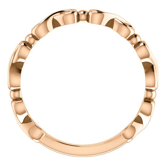 Infinity-Inspired Heart Ring - 14k Gold (Y, W or R), Platinum, Sterling Silver