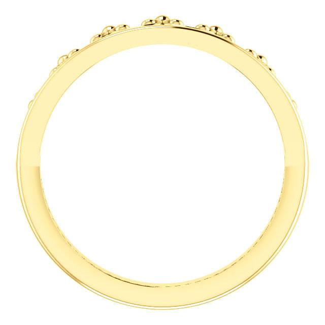 Stackable Crown Ring - Sterling Silver, 14k Gold (Y, W or R), Platinum