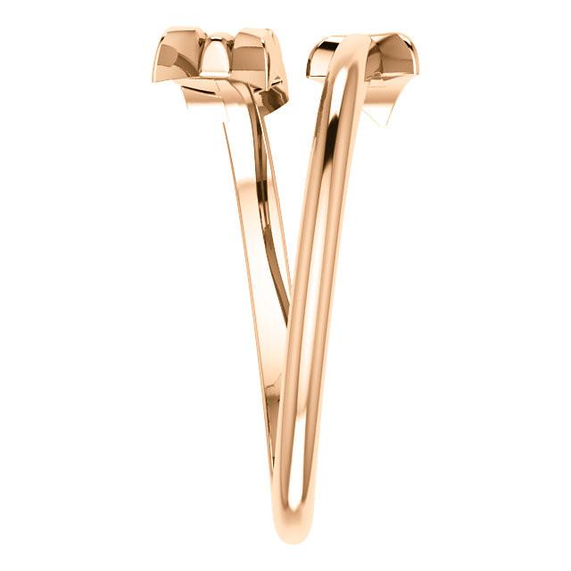 Negative Space Arrow Ring - Sterling Silver, 14k Gold (Y, W or R), Platinum