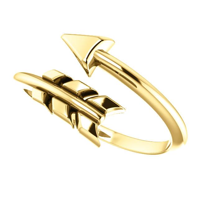 Negative Space Arrow Ring - Sterling Silver, 14k Gold (Y, W or R), Platinum