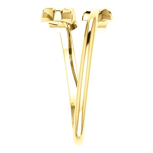 Negative Space Arrow Ring - Sterling Silver, 14k Gold (Y, W or R), Platinum