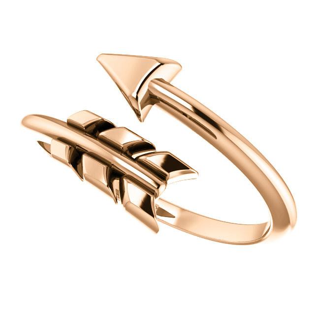 Negative Space Arrow Ring - Sterling Silver, 14k Gold (Y, W or R), Platinum