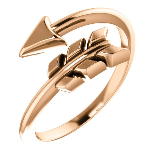 Negative Space Arrow Ring - Sterling Silver, 14k Gold (Y, W or R), Platinum