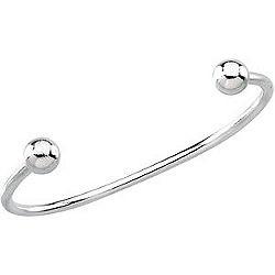 Cuff Bracelet with Ball Ends - Sterling Silver