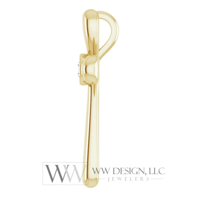 3mm Diamond Cross Necklace Genuine F+ VS 14k, 18k SOLID Gold (Y, W, R), Platinum, Sterling Silver 25mmx17mm Cross Pendant Religious Jewelry WWDesignJewelers.com