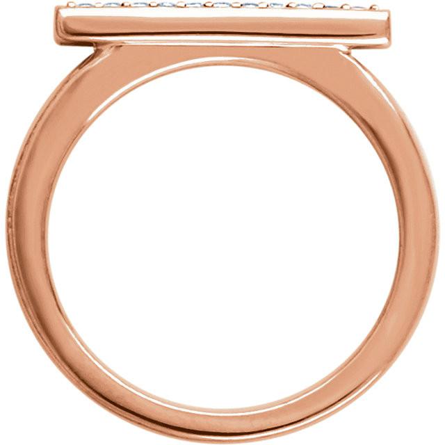 1/10 CTW Diamond Bar Ring - 14k Gold (Y, W or R)